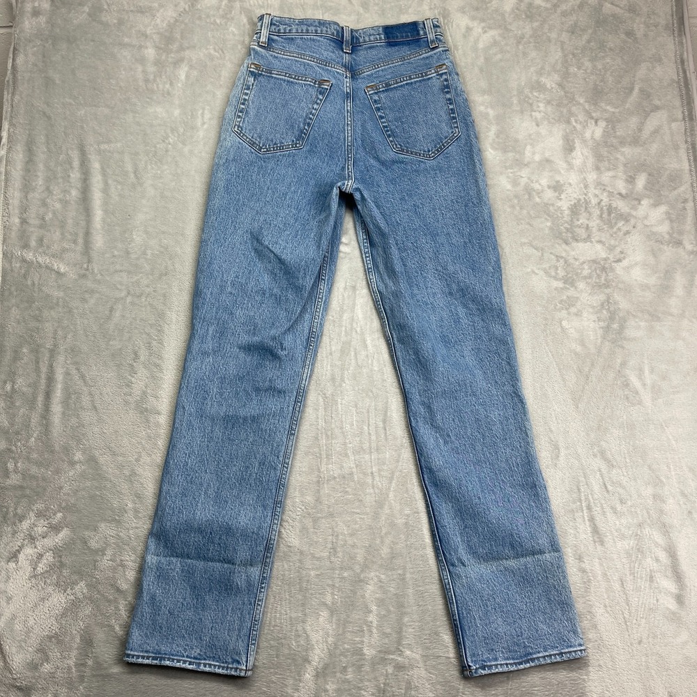 Abercrombie & Fitch Curve Love Jeans Womens 4/27 Blue Ultra High Rise Straight - Picture 2 of 9